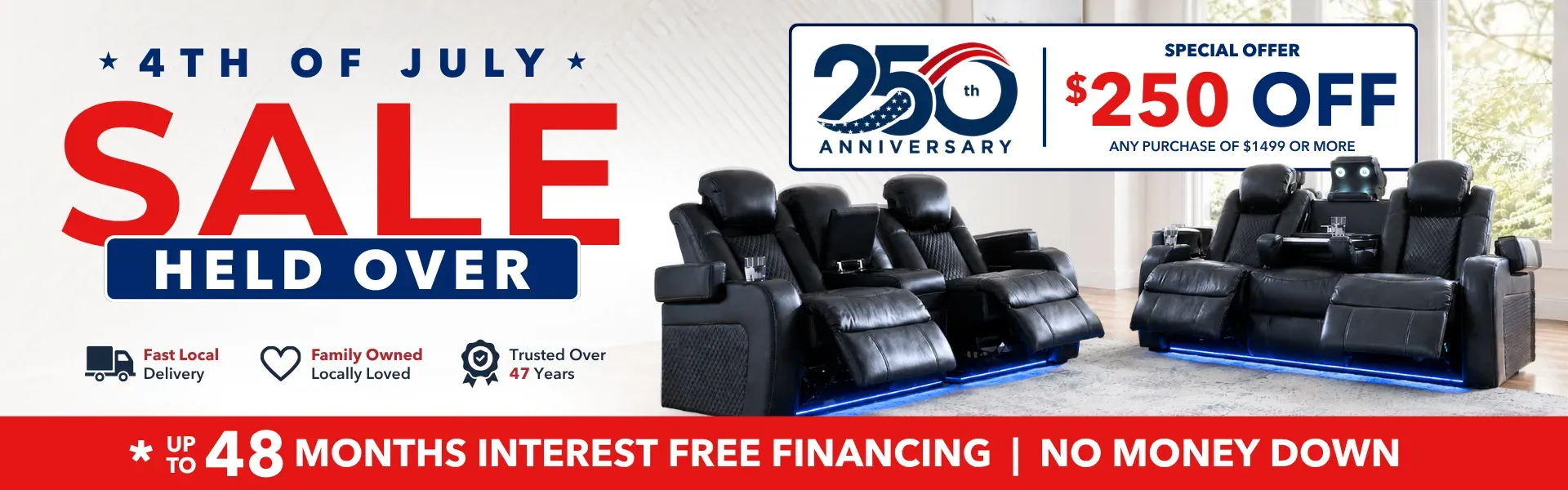 4th of July SALE HELD OVER